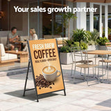A1 Frame Sign Stand Single Sided Poster Display Board Outdoor Advertising 60x90cm - Top-Down View