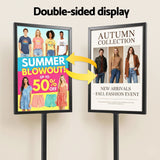 A1 Frame Pedestal Sign Holder Poster Stand Display Board Double Sided 60x90cm - Rear View