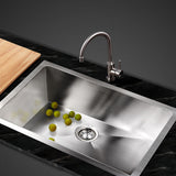 Cefito Kitchen Sink 45X30CM Stainless Steel Basin Single Bowl Silver - Low Angle