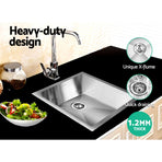 Cefito Kitchen Sink 45X39CM Stainless Steel Basin Single Bowl Silver, image 5