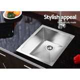 Cefito Kitchen Sink 45X39CM Stainless Steel Basin Single Bowl Silver - Close-Up Angle