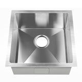Cefito Kitchen Sink 51X45CM Stainless Steel Basin Single Bowl Silver - Side View