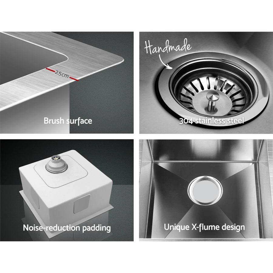 Cefito Kitchen Sink 51X45CM Stainless Steel Basin Single Bowl Silver, image 7
