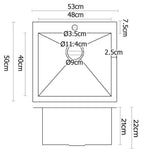 Cefito Kitchen Sink 53X50CM Stainless Steel Basin Single Bowl Silver - Front View