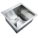 Cefito Kitchen Sink 53X50CM Stainless Steel Basin Single Bowl Silver - Side View