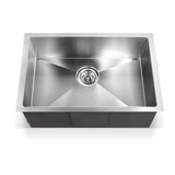 Cefito Kitchen Sink 60X45CM Stainless Steel Basin Single Bowl Silver - Side View