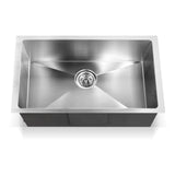 Cefito Kitchen Sink 70X45CM Stainless Steel Basin Single Bowl Silver - Side View