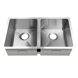 Cefito Kitchen Sink 77X45CM Stainless Steel Basin Double Bowl Silver - Side View