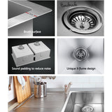 Cefito Kitchen Sink 86X44CM Stainless Steel Basin Double Bowl Silver - Top-Down View
