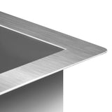 Cefito Kitchen Sink 87X45CM Stainless Steel Basin Single Bowl Silver - 45-Degree Angle