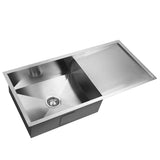 Cefito Kitchen Sink 96X45CM Stainless Steel Basin Single Bowl Silver - Low Angle
