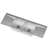 Cefito Kitchen Sink Basin Stainless Steel Under/Top/Flush Mount Bowl 155X50CM - Close-Up Angle