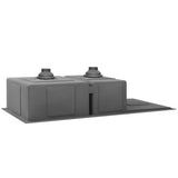 Cefito Kitchen Sink 100X45CM Stainless Steel Basin Double Bowl Black - Top-Down View