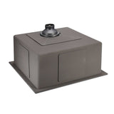 Cefito Kitchen Sink 44X44CM Stainless Steel Basin Single Bowl Black - Top-Down View