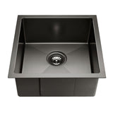 Cefito Kitchen Sink 51X45CM Stainless Steel Basin Single Bowl Black - Side View