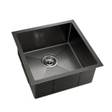 Cefito Kitchen Sink 51X45CM Stainless Steel Basin Single Bowl Black - Low Angle
