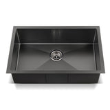 Cefito Kitchen Sink 70X45CM Stainless Steel Basin Single Bowl Black - Side View