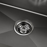 Cefito Kitchen Sink 70X45CM Stainless Steel Basin Single Bowl Black - 45-Degree Angle
