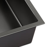 Cefito Kitchen Sink 70X45CM Stainless Steel Basin Single Bowl Black