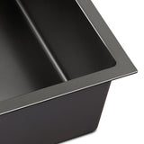Cefito Kitchen Sink 70X45CM Stainless Steel Basin Single Bowl Black - Rear View