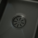 Cefito Kitchen Sink 75X45CM Stainless Steel Basin Single Bowl Drain Part Black - Side View