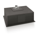 Cefito Kitchen Sink 60X45CM Stainless Steel Basin Single Bowl Black - Top-Down View