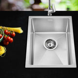 Cefito Kitchen Sink 44X34CM Stainless Steel Nano Basin Single Bowl Silver - Close-Up Angle