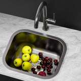 Cefito Kitchen Sink 30X36CM Stainless Steel Nano Basin Single Bowl Black - Close-Up Angle