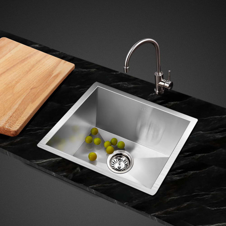 Cefito Kitchen Sink 36X36CM Stainless Steel Nano Basin Single Bowl Silver, image 7