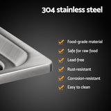 Cefito Kitchen Sink 61X43CM Stainless Steel Basin Single Bowl Silver Drain Basket - Top-Down View