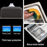Cefito Kitchen Sink 61X43CM Stainless Steel Basin Single Bowl Silver Drain Basket - Rear View