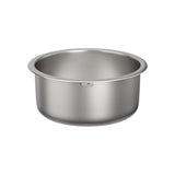 Cefito Kitchen Sink 43cm Round Stainless Steel Basin Single Bowl Silver - Side View