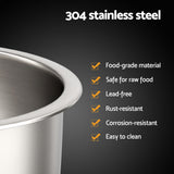 Cefito Kitchen Sink 43cm Round Stainless Steel Basin Single Bowl Silver - Top-Down View