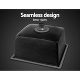 Cefito Stone Kitchen Sink 450X450MM Granite Under/Topmount Basin Bowl Laundry Black - 45-Degree Angle