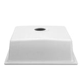 Cefito Stone Kitchen Sink 450X450MM Granite Under/Topmount Basin Bowl Laundry White - Top-Down View