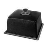 Cefito Stone Kitchen Sink 460X410MM Granite Under/Topmount Basin Bowl Laundry Black - Side View
