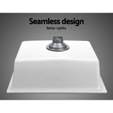 Cefito Stone Kitchen Sink 460X410MM Granite Under/Topmount Basin Bowl Laundry White - 45-Degree Angle