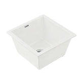 Cefito Kitchen Sink 38x38cm Granite Stone Sink Single Bowl White
