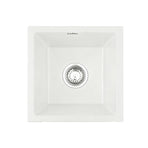 Cefito Kitchen Sink 38x38cm Granite Stone Sink Single Bowl White