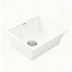 Cefito Kitchen Sink 55x45cm Granite Stone Sink Single Bowl White
