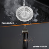 Cefito Kitchen Sink 70x45cm Granite Stone Sink Single Bowl Black - Rear View