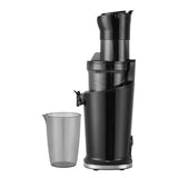 Devanti 200W Cold Press Masticating Juicer - Black Fruit Juice Extractor - Side View
