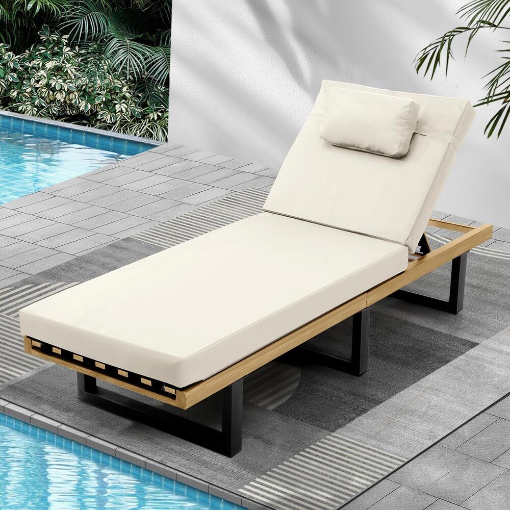 Livsip Sun Lounge Outdoor Lounger Beige