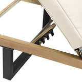 Livsip Sun Lounge Outdoor Lounger Beige - Rear View