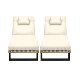 Livsip 2X Sun Lounge Outdoor Lounger Beige