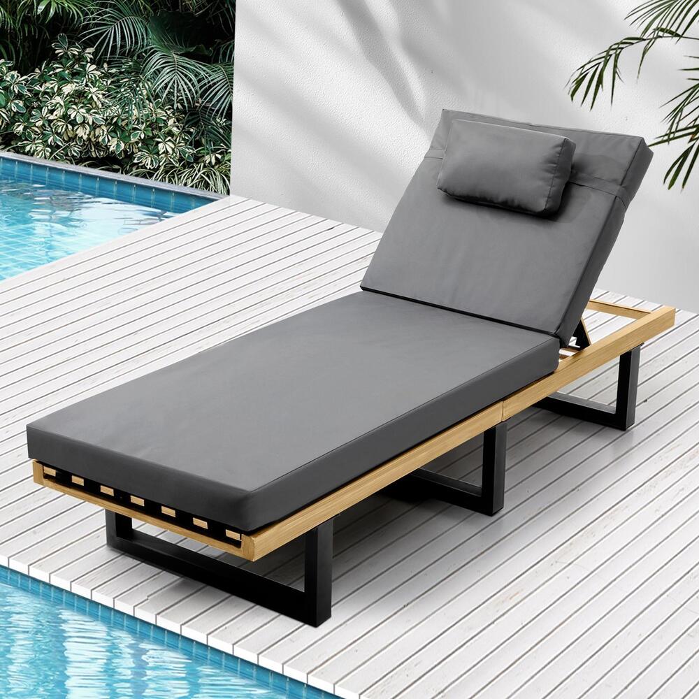 Livsip Sun Lounge Outdoor Lounger Grey