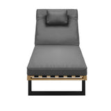 Livsip Sun Lounge Outdoor Lounger Grey - Front View