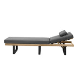 Livsip Sun Lounge Outdoor Lounger Grey - Close-Up Angle