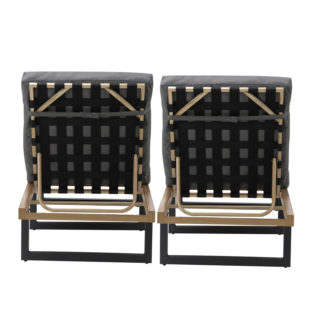 Livsip 2X Sun Lounge Outdoor Lounger Grey