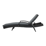 Livsip Outdoor Sun Lounger Waterproof Adjustable Black